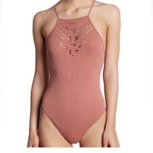 Free People Intimately Seamless Solstice Bodysuit M/L Blush Color